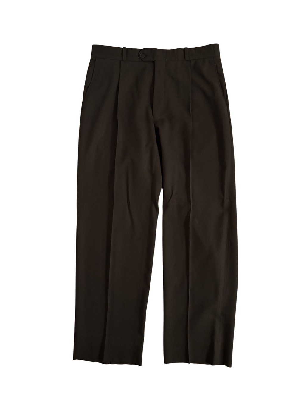 Oscar de la Renta Forest Green Pleated Trouser
